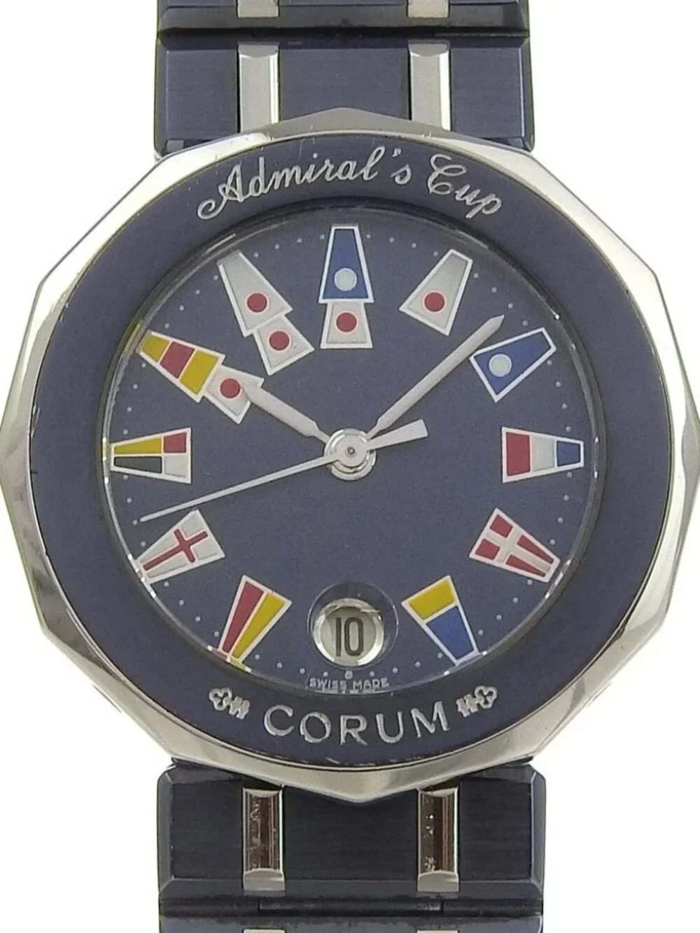 CORUM Admirals cup 39.610.30V050 Date Navy Dial Quartz Ladies Watch_966751